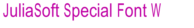 JuliaSoft Special Font W